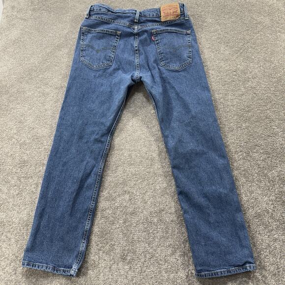 Levis 505 Mens Jeans 34x30 Fits‎ 32x30 Blue Denim Reg Fit Straight Leg Classic - Picture 6 of 10